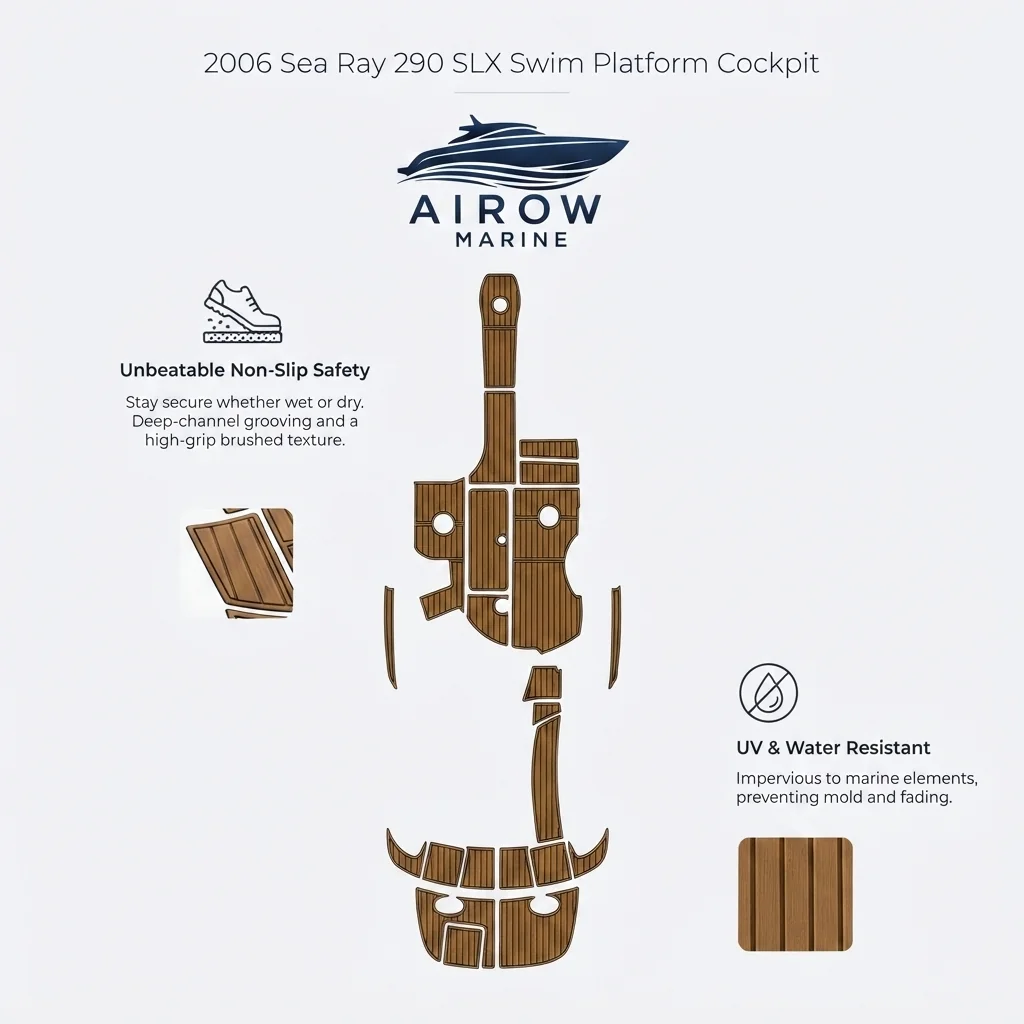 2006-sea-ray-290-slx-swim-platform-cockpit-eva-foam-teak-decking detail