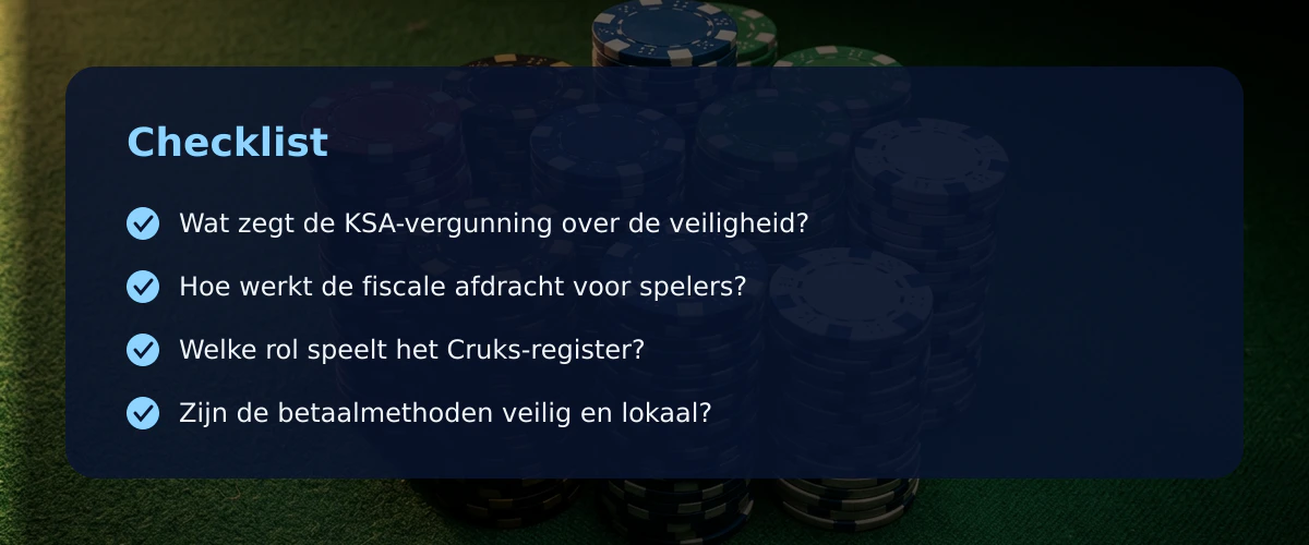 Herkennen van een betrouwbaar casino binnen de Nederlandse wetgeving — Checklist