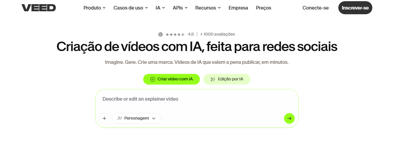 VEED.IO -  Criar cortes de vídeos longos 