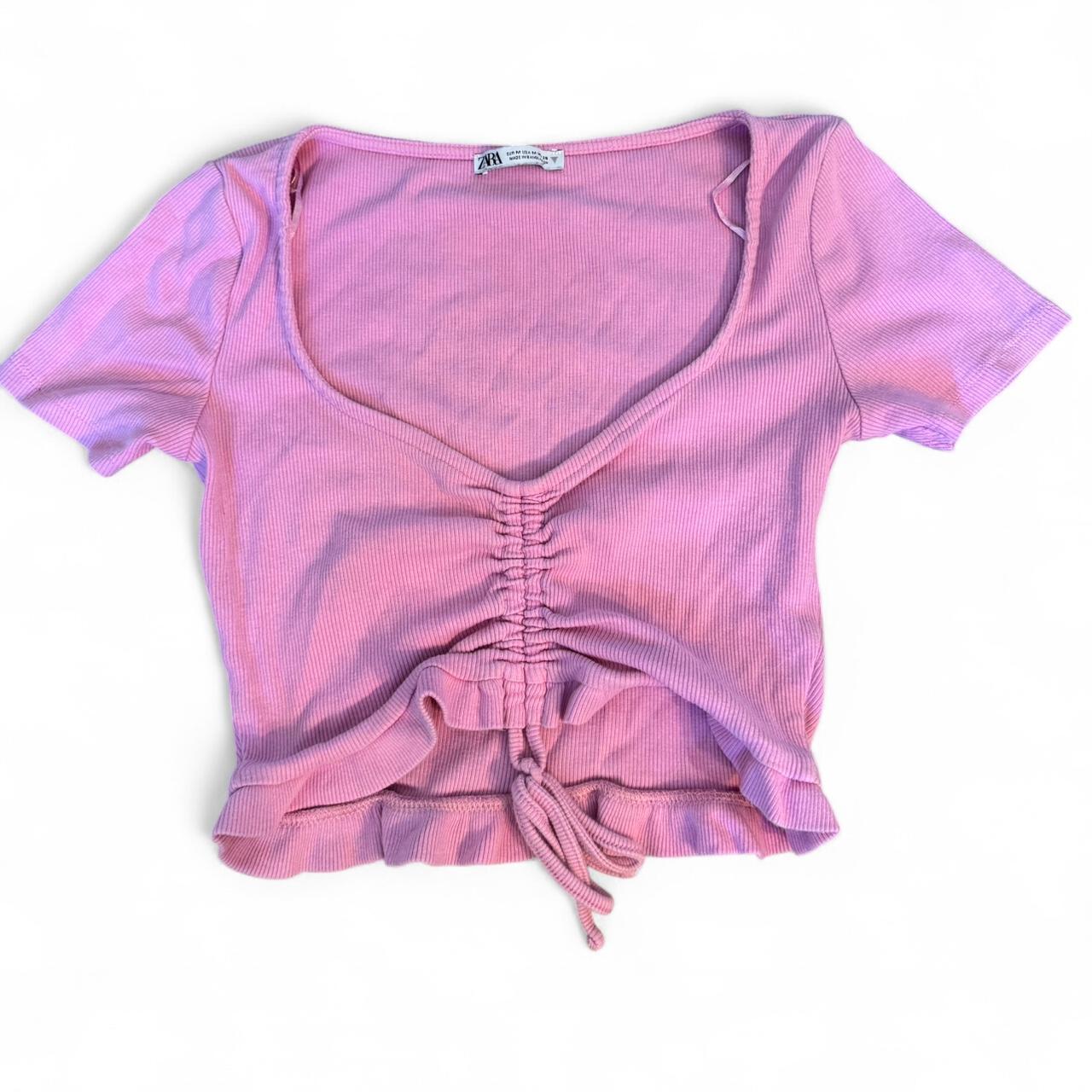 Zara Women's Pink Crop-top