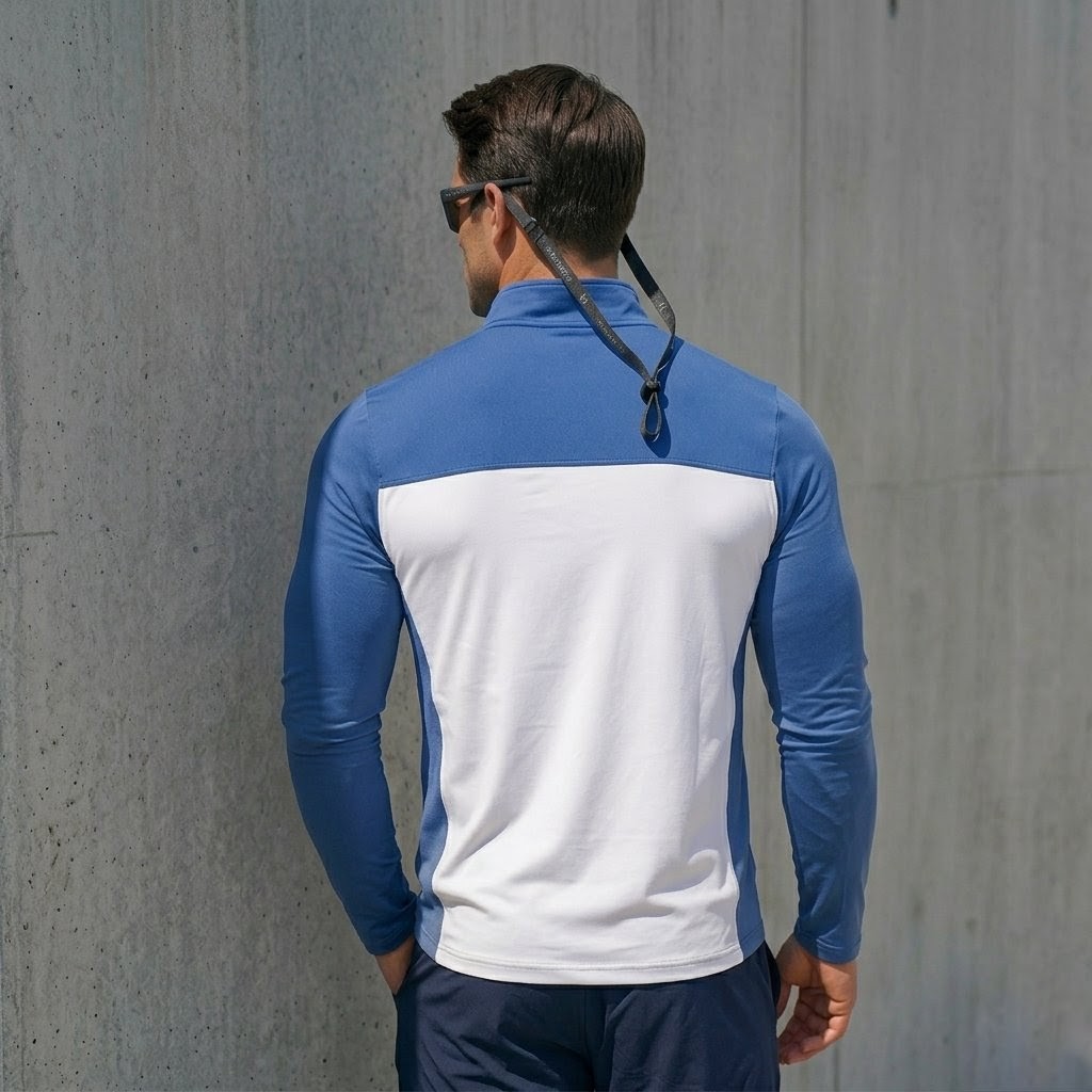 BLUE HORIZON full sleeve tshirt angle 2 - premium activewear