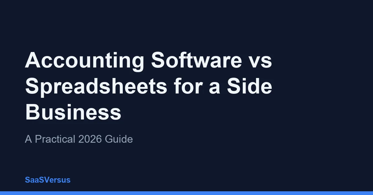 Accounting Software vs Spreadsheets for a Side Business