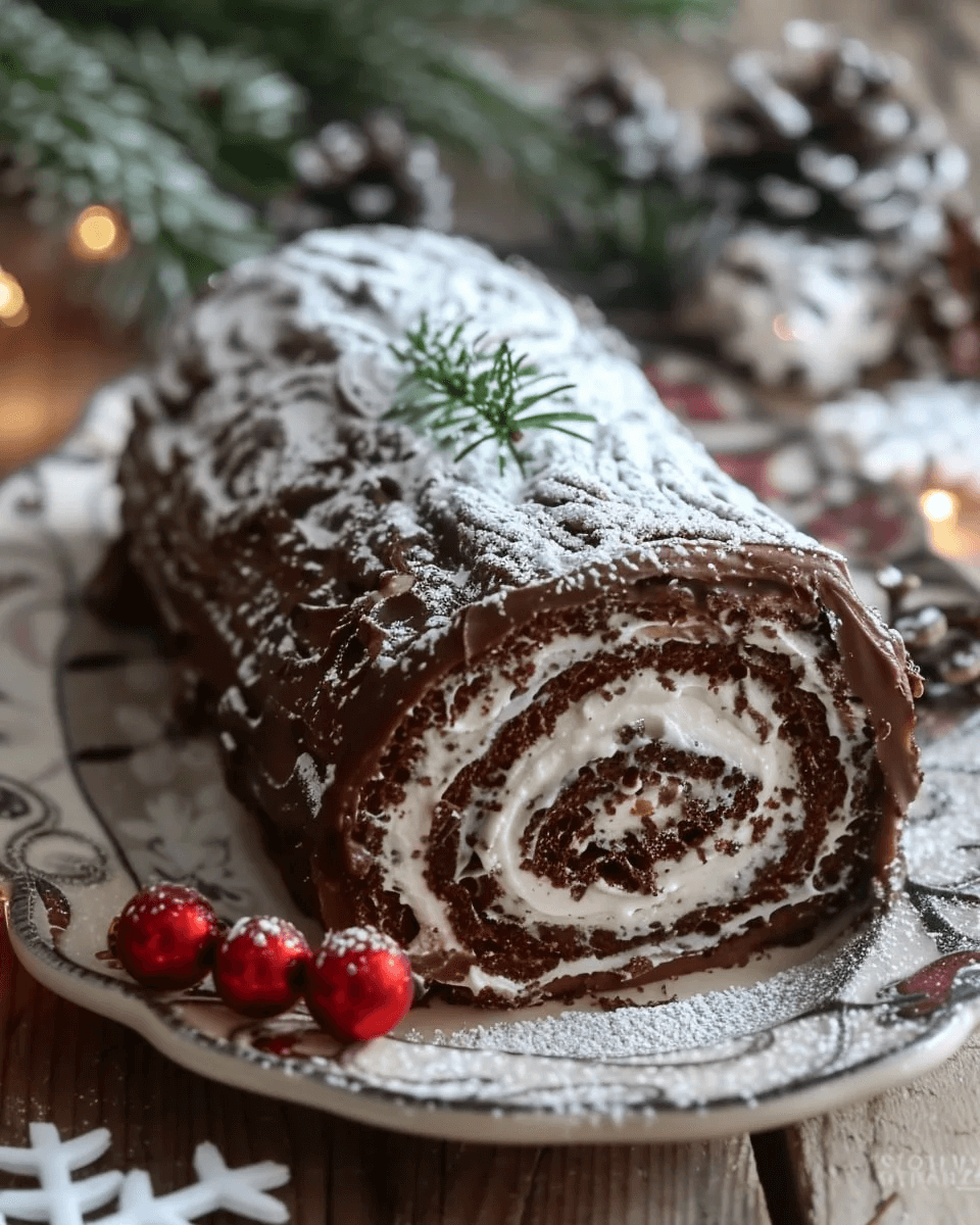CHOCOLATE LOG CAKE – FULL RECIPE step photo