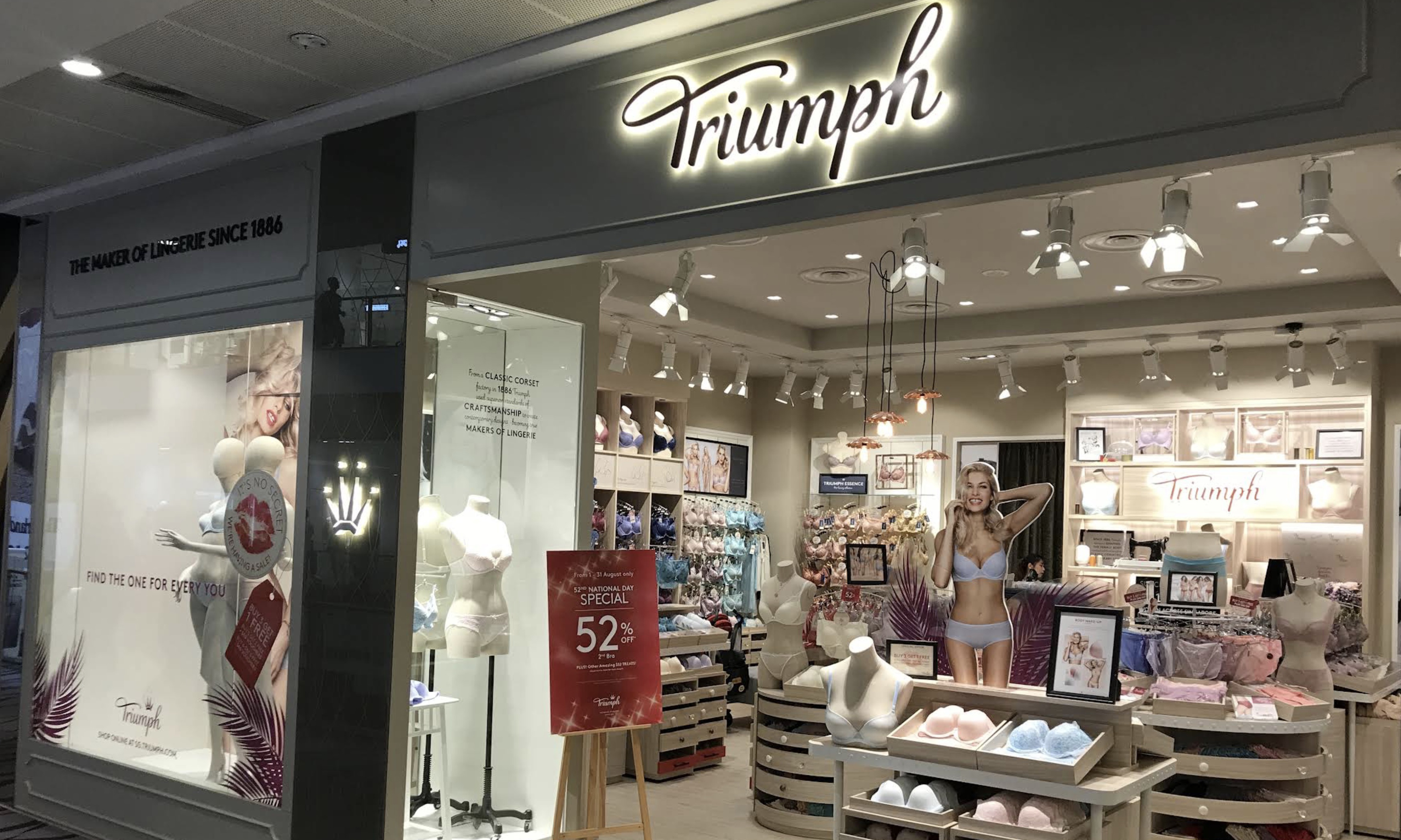 Triumph lingerie store at 313@Somerset
