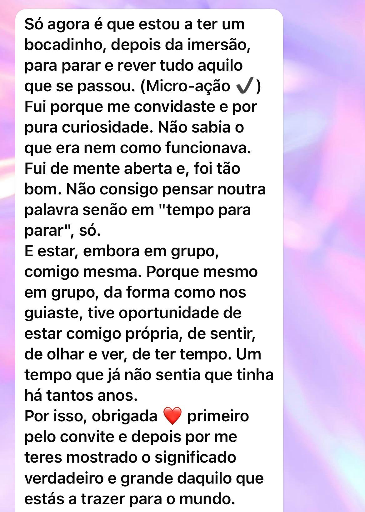 Feedback Imersão da Consciência