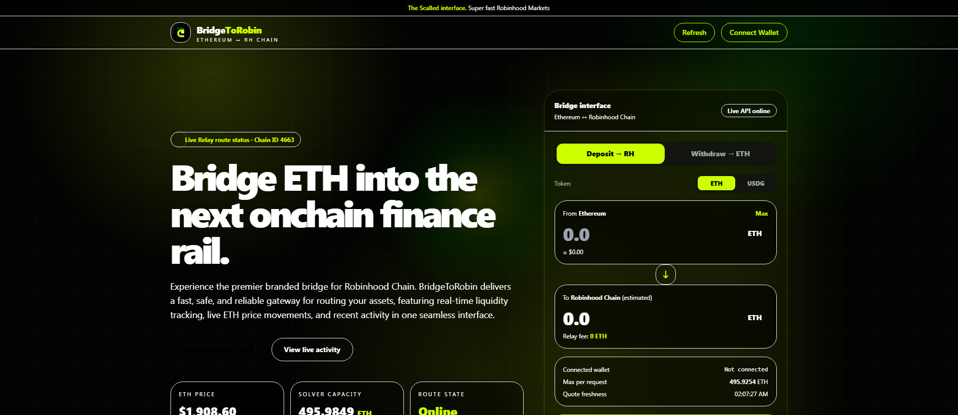 Forensic screenshot of node.bridgeinformations.com showing the phishing page layout