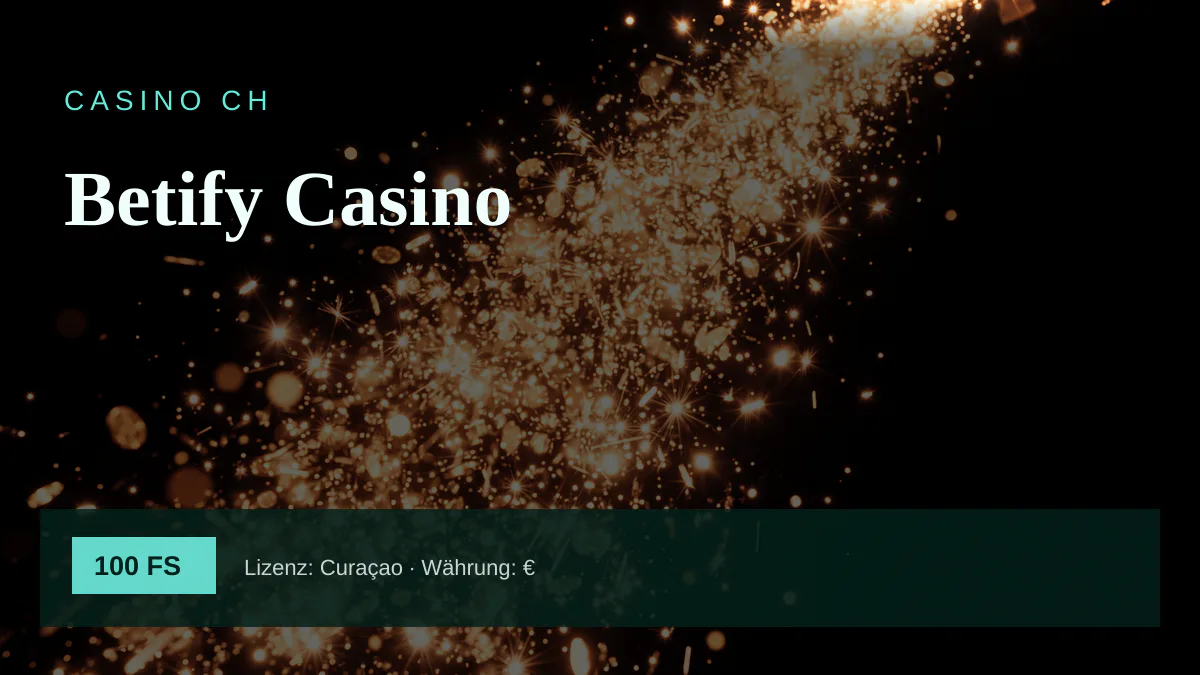 Betify Casino &mdash; Willkommensbonus 50 % Freebet auf die erste Einzahlung bis max + 100 FS