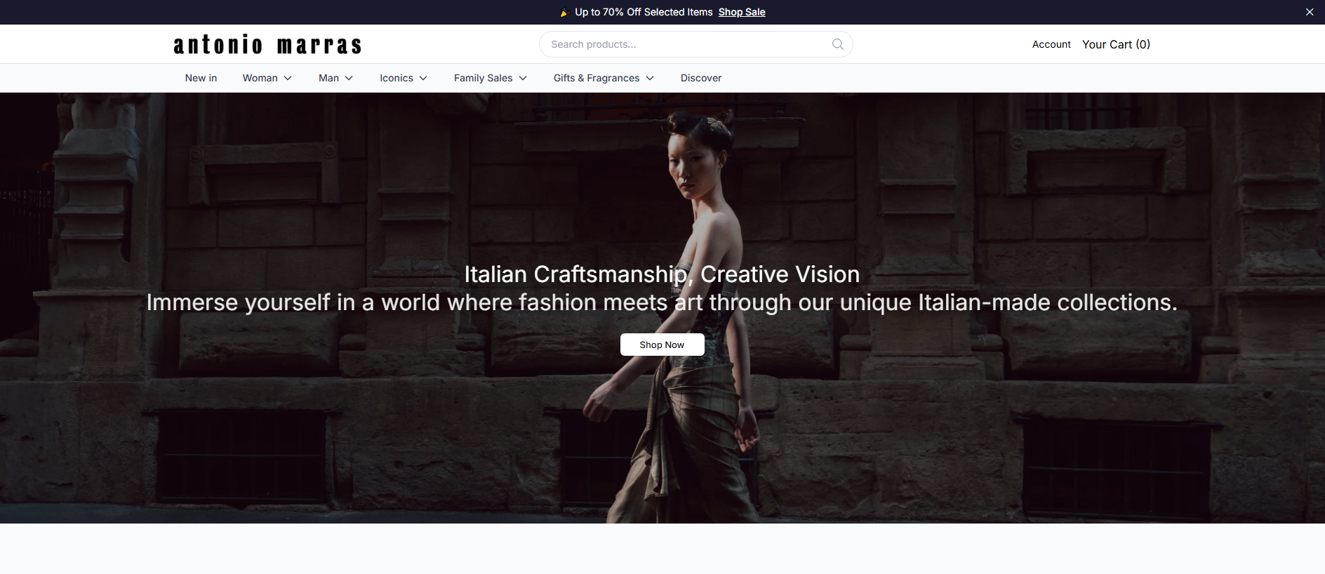 Stored capture of antoniomarrasdesign.shop