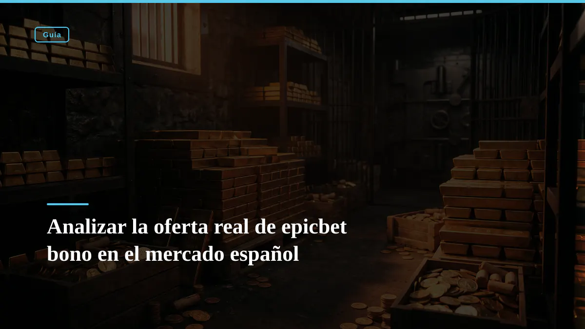 Analizar la oferta real de epicbet bono en el mercado español
