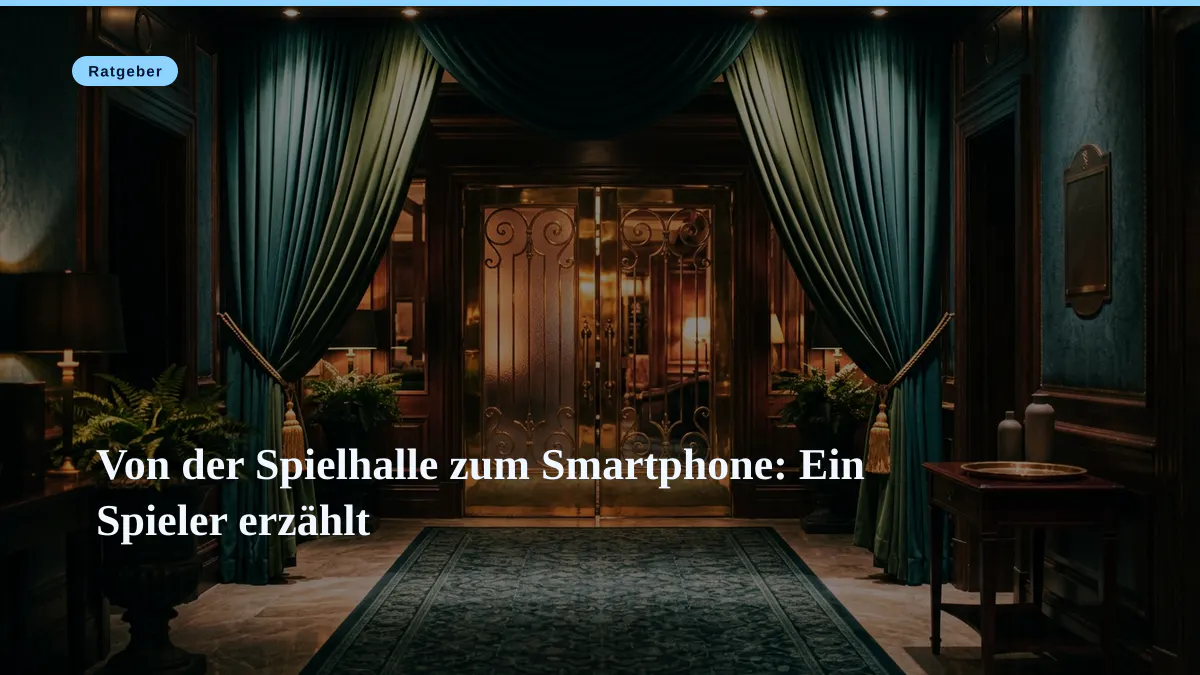 Von der Spielhalle zum Smartphone: Ein Spieler erzählt