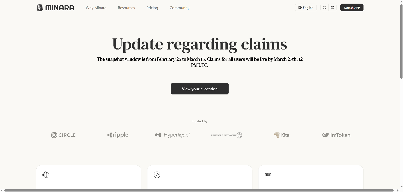Stored capture of dashboard-minara.xyz