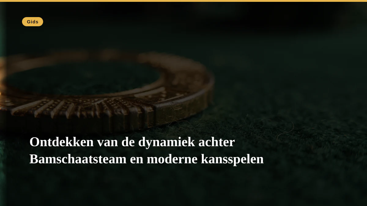 Ontdekken van de dynamiek achter Bamschaatsteam en moderne kansspelen