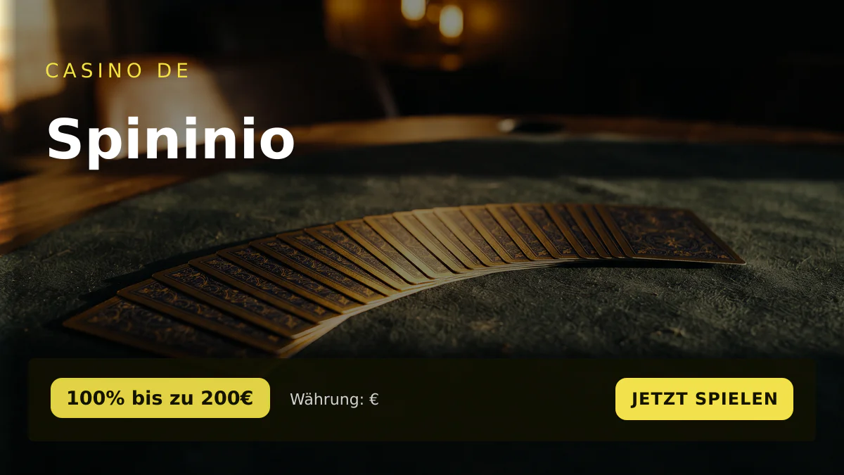 Spininio Casino — Willkommensbonus 100% bis zu 200€