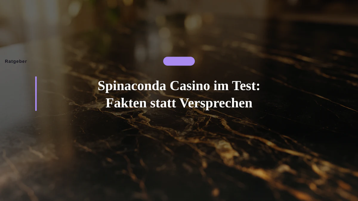 Spinaconda Casino im Test: Fakten statt Versprechen