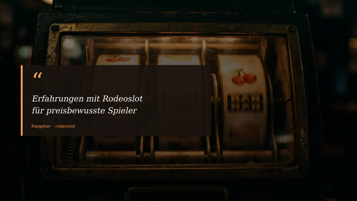 Erfahrungen mit Rodeoslot für preisbewusste Spieler