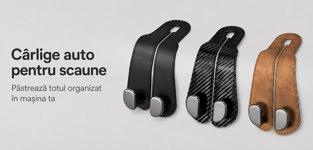 Set 2 carlige auto duble pentru tetiera NextWave - imagine 1