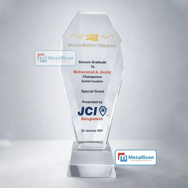 Personalized Diamond Style Crystal Awards BD