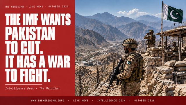 The IMF Wants Pakistan to Cut Pakistan Has a War to Fight Intelligence Desk October 2026 The Meridian