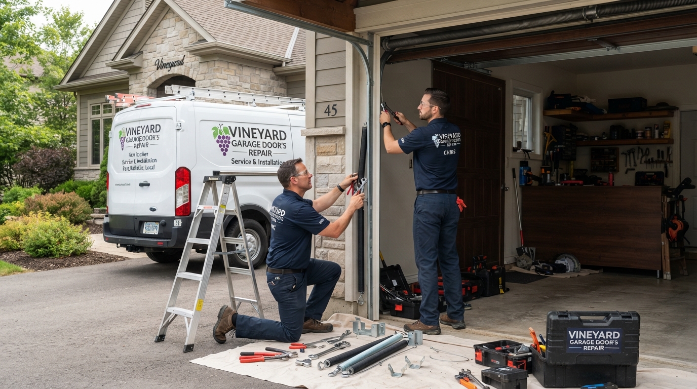 Vineyard Garage Doors Repair technician at work in Sonoma