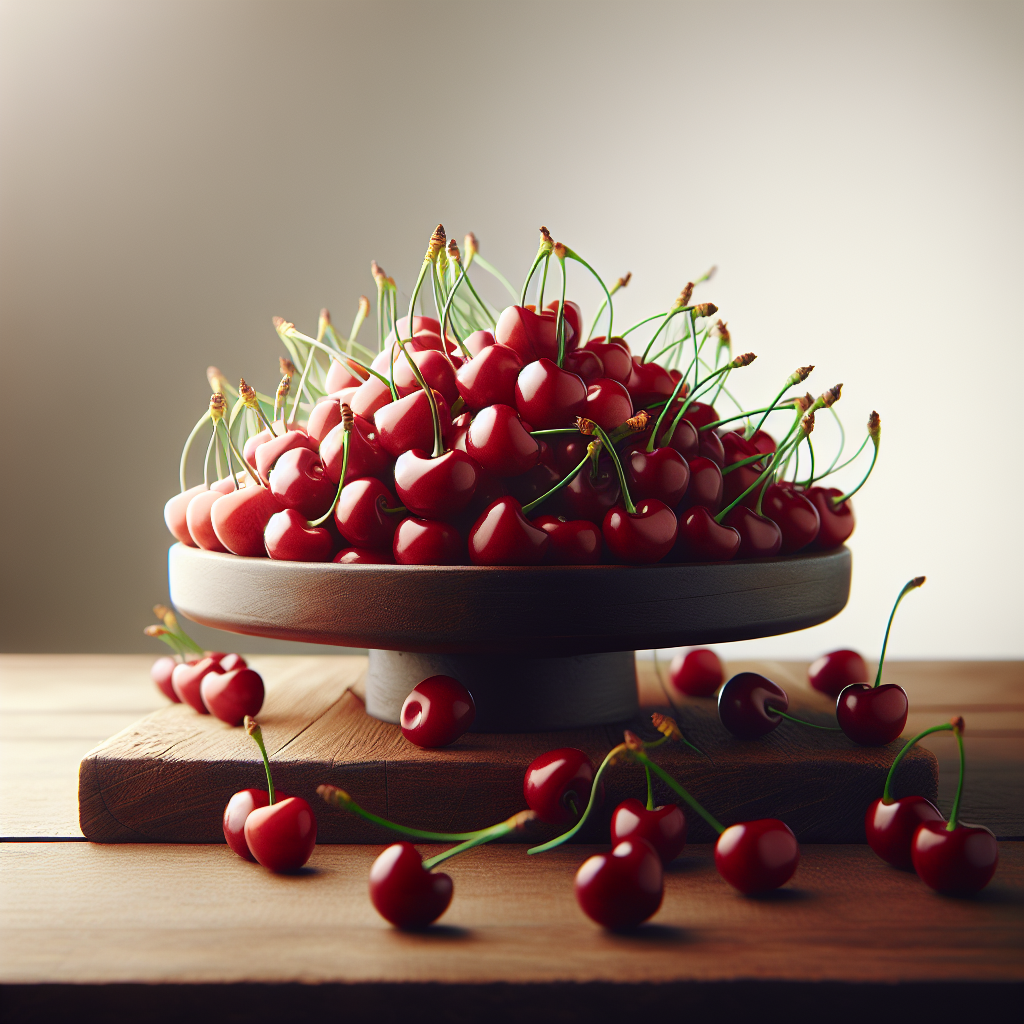 앵두 A pile of fresh, vibrant red c - 알밥이의 식자재 노트