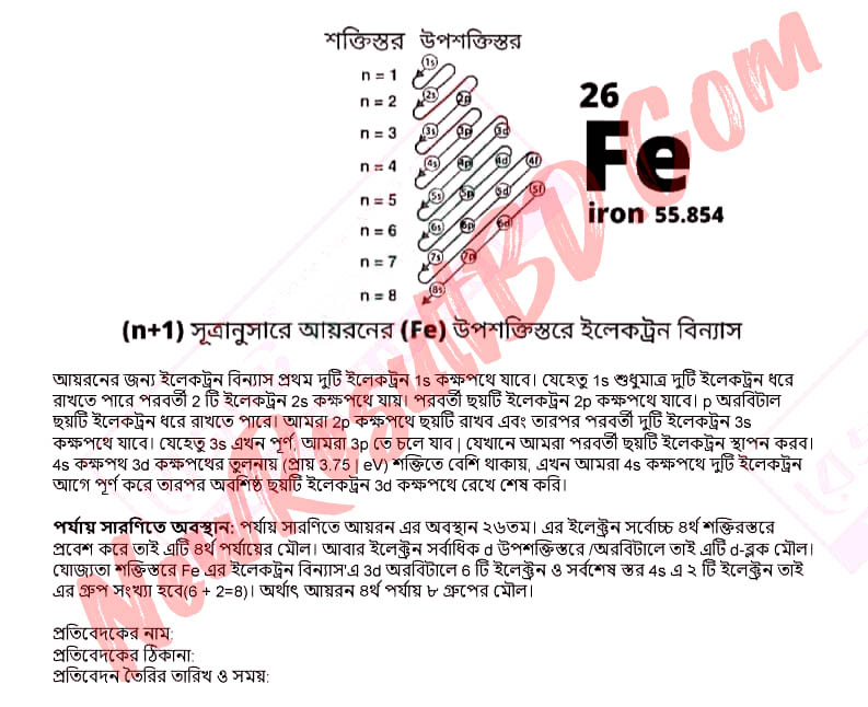 Class 9 Chemistry 17th Week Assignment Answer