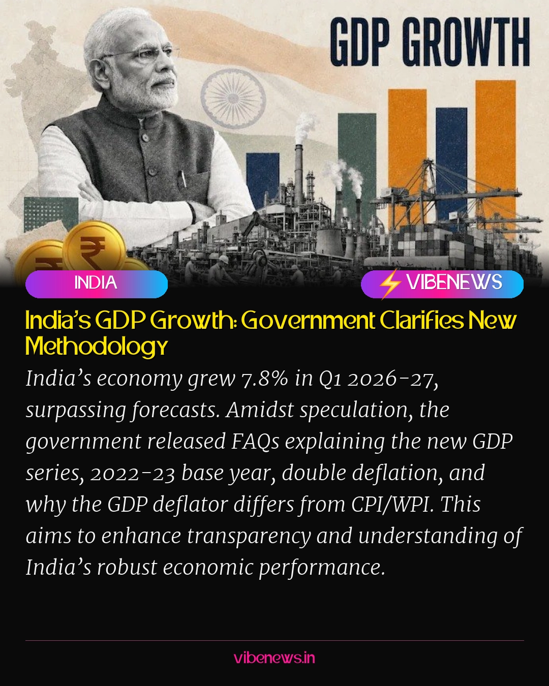 India’s GDP Growth: Government Clarifies New Methodology