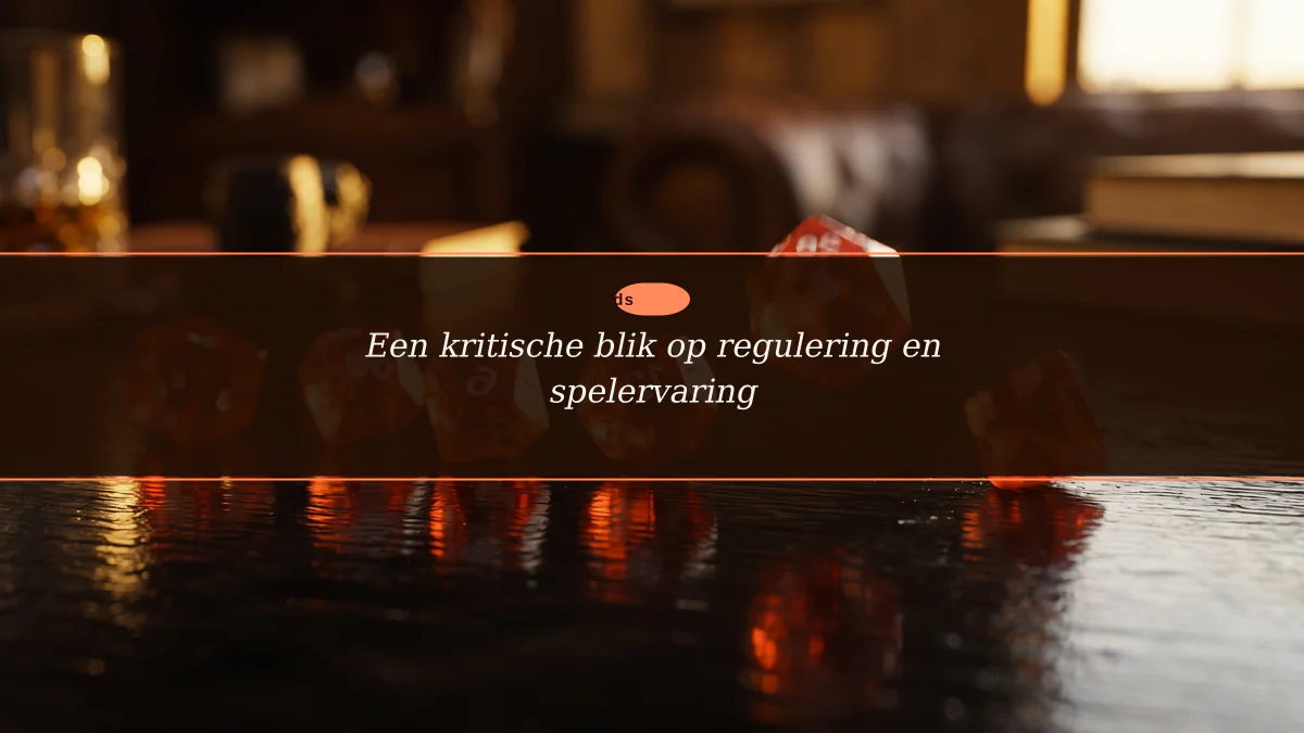 Een kritische blik op regulering en spelervaring