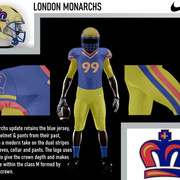 London Monarchs Home Uniform