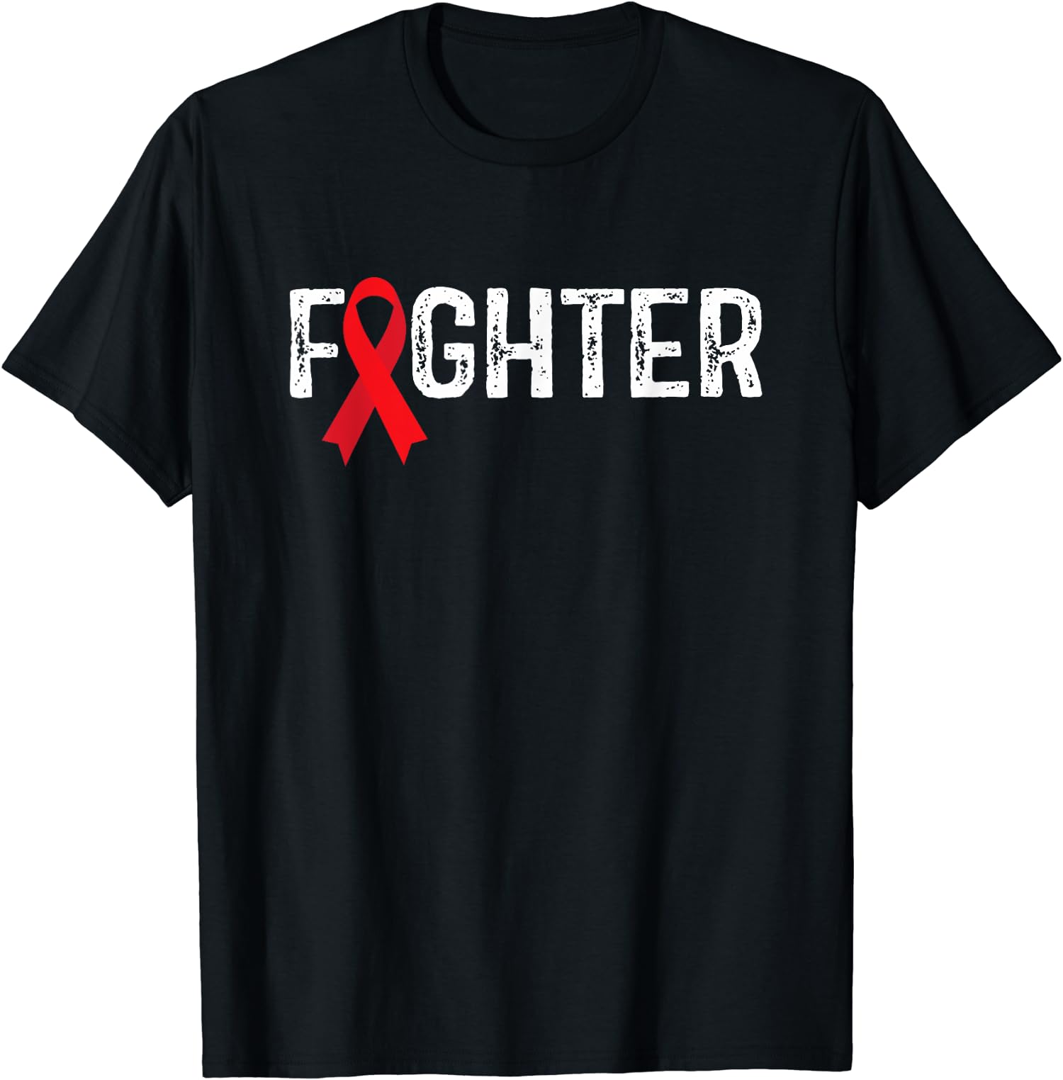 Fighter Blood Cancer Awareness Red Ribbon Gift Unisex T-Shirt