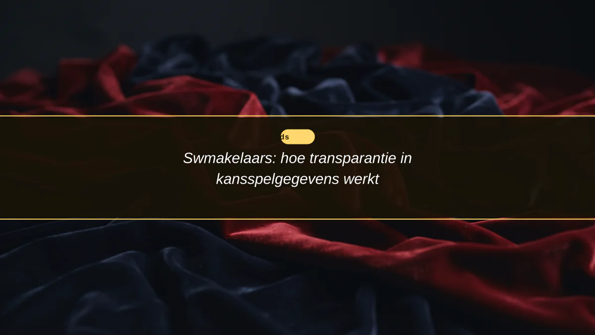 Swmakelaars: hoe transparantie in kansspelgegevens werkt