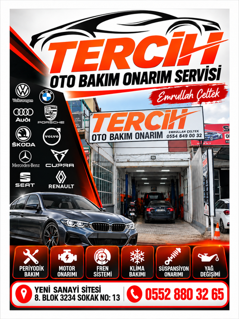 Tercih Oto Servis Reklam Afişi.png