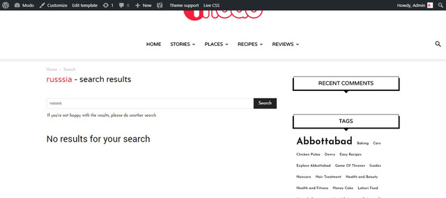 Search Default Template