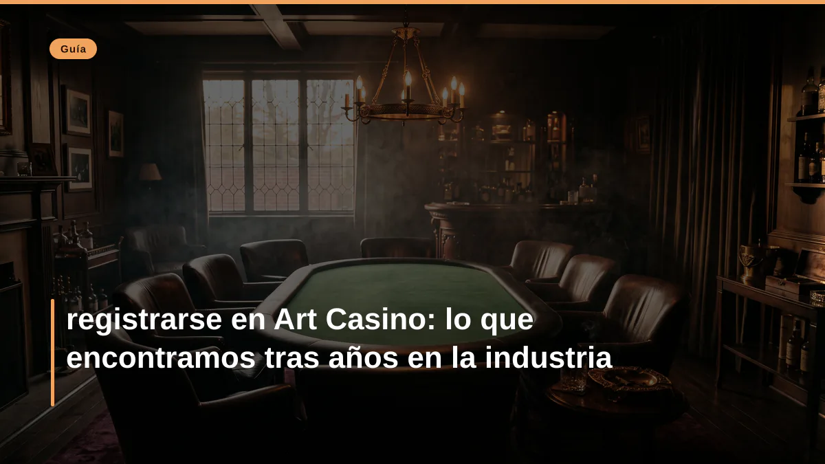 registrarse en Art Casino: lo que encontramos tras años en la industria