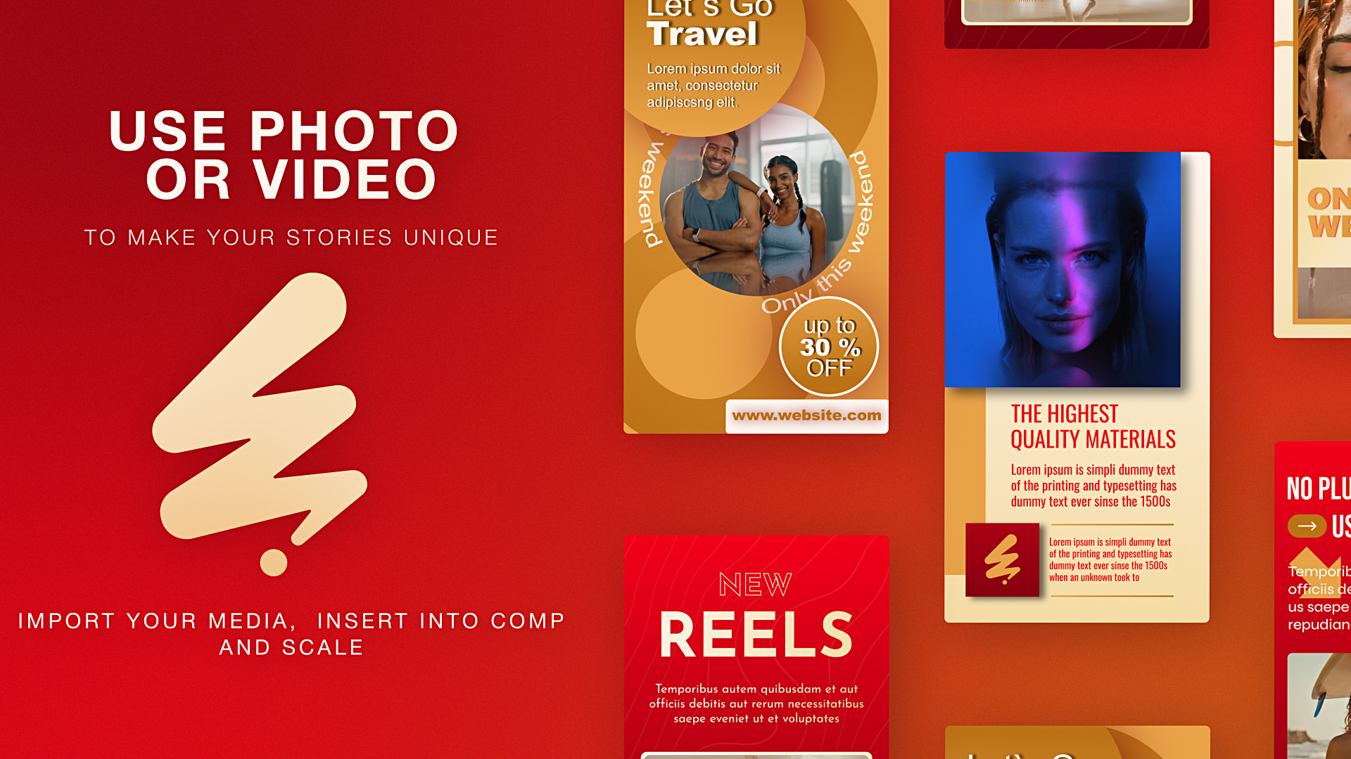 Vertical Slideshow Reels Red Gold Vertical Slideshow Reels Red Gold