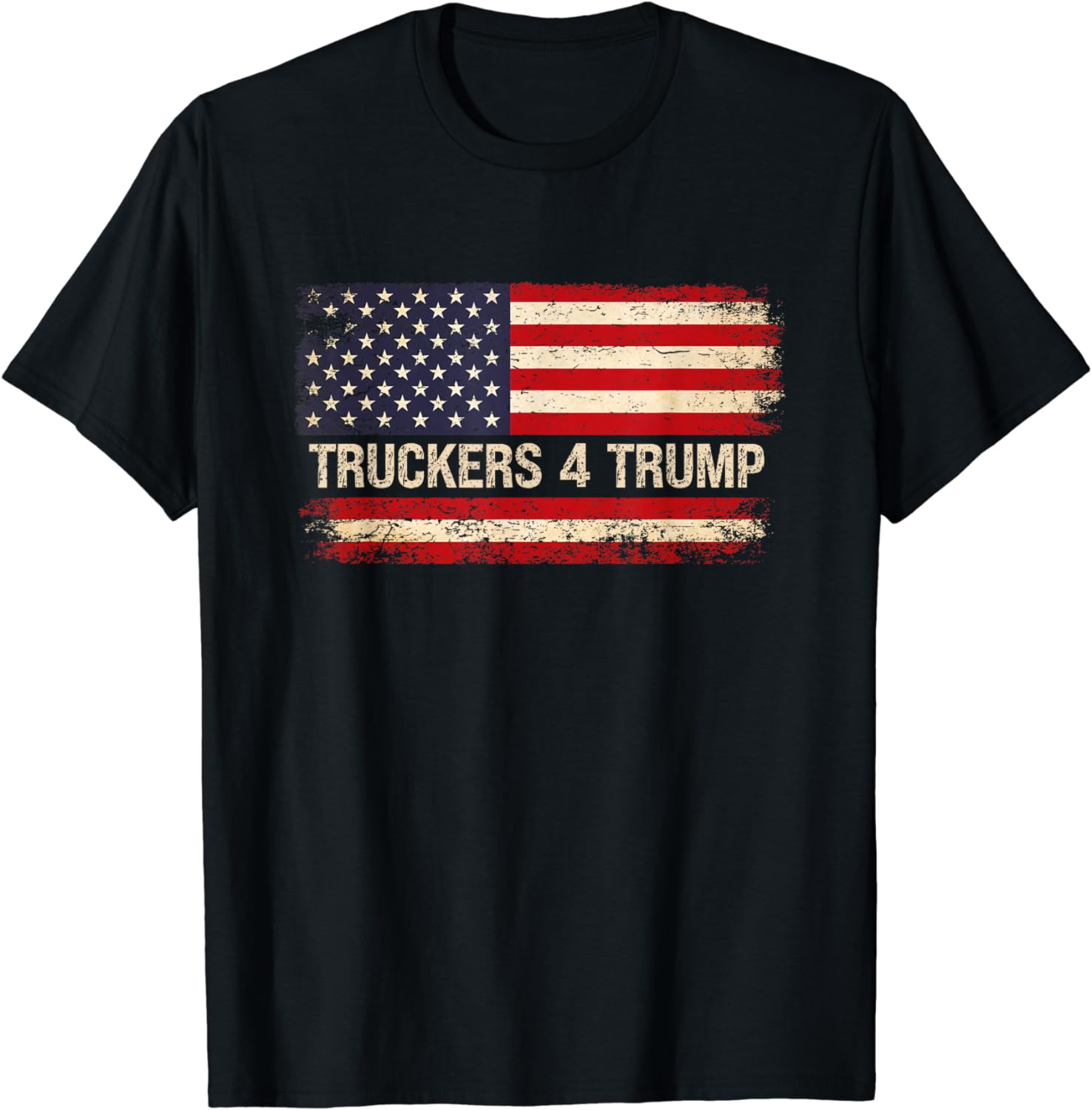 Truckers 4 Trump Truckers For Trump 2024 US Flag Unisex T-Shirt