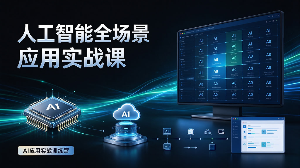 人工智能全场景应用实战课，覆盖多应用全场景