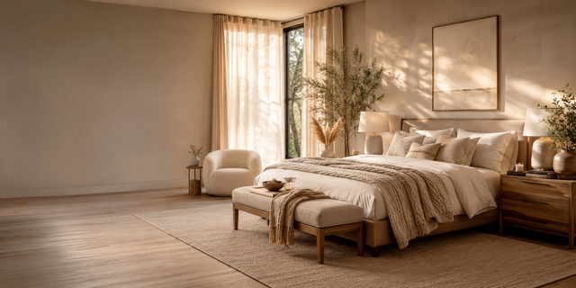Cozy textures and warm bedroom decor inspiration