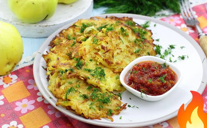 Постер Драники из картофеля и айвы