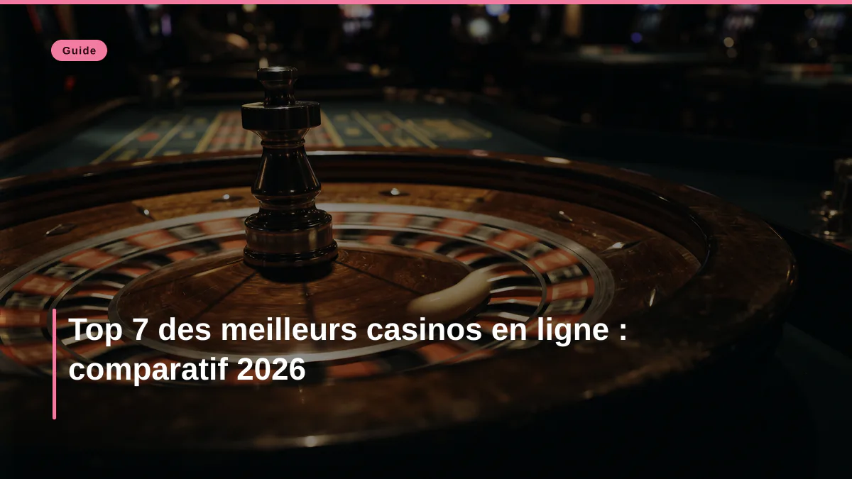 Top 7 des meilleurs casinos en ligne : comparatif 2026