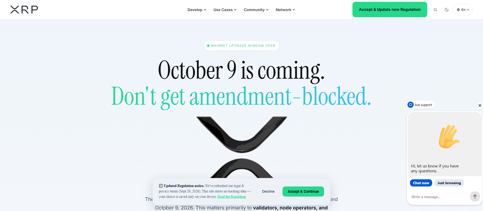 Stored capture of amendmentw-xrp-watch.live