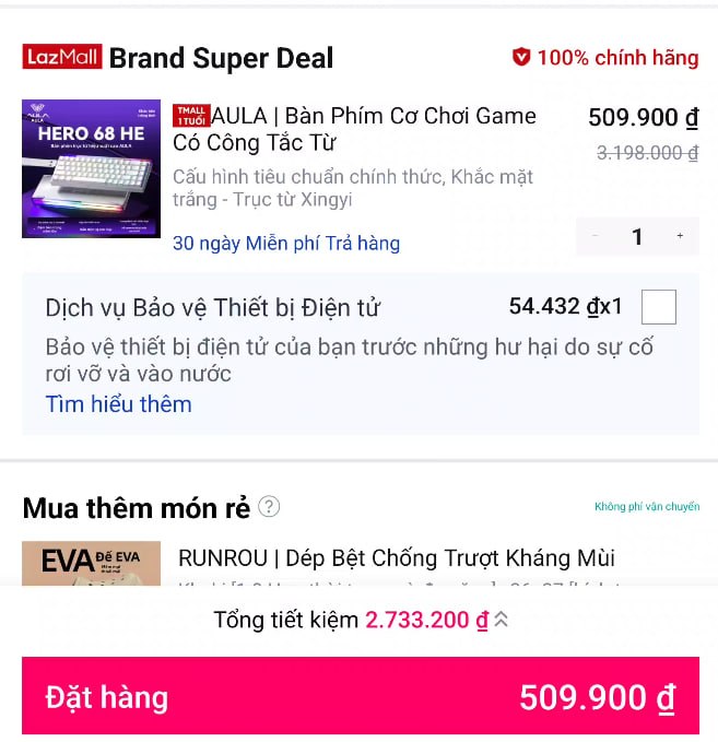 AULA | Bàn Phím Cơ Chơi Game Có Công Tắc Từ