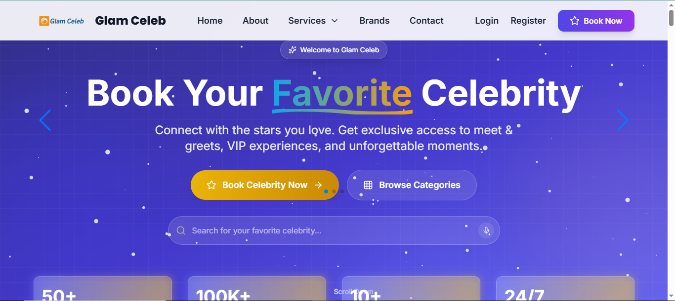 Celebrity Booking Website