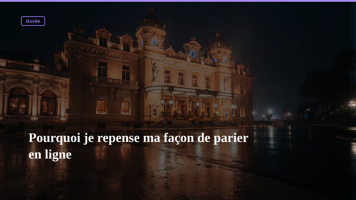 Pourquoi je repense ma façon de parier en ligne