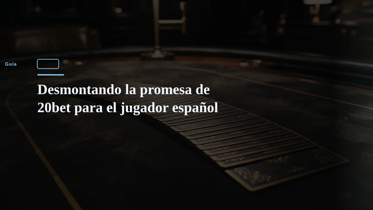 Desmontando la promesa de 20bet para el jugador español
