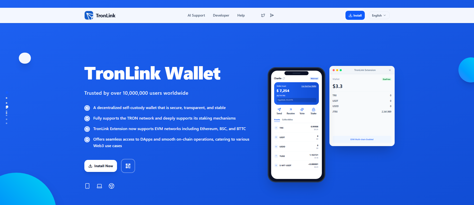Screenshot of tronlinkdesktopwallet.com