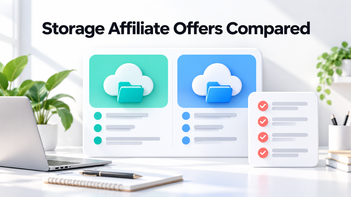 Internxt vs pCloud affiliate program comparison with storage offers and a terms checklist