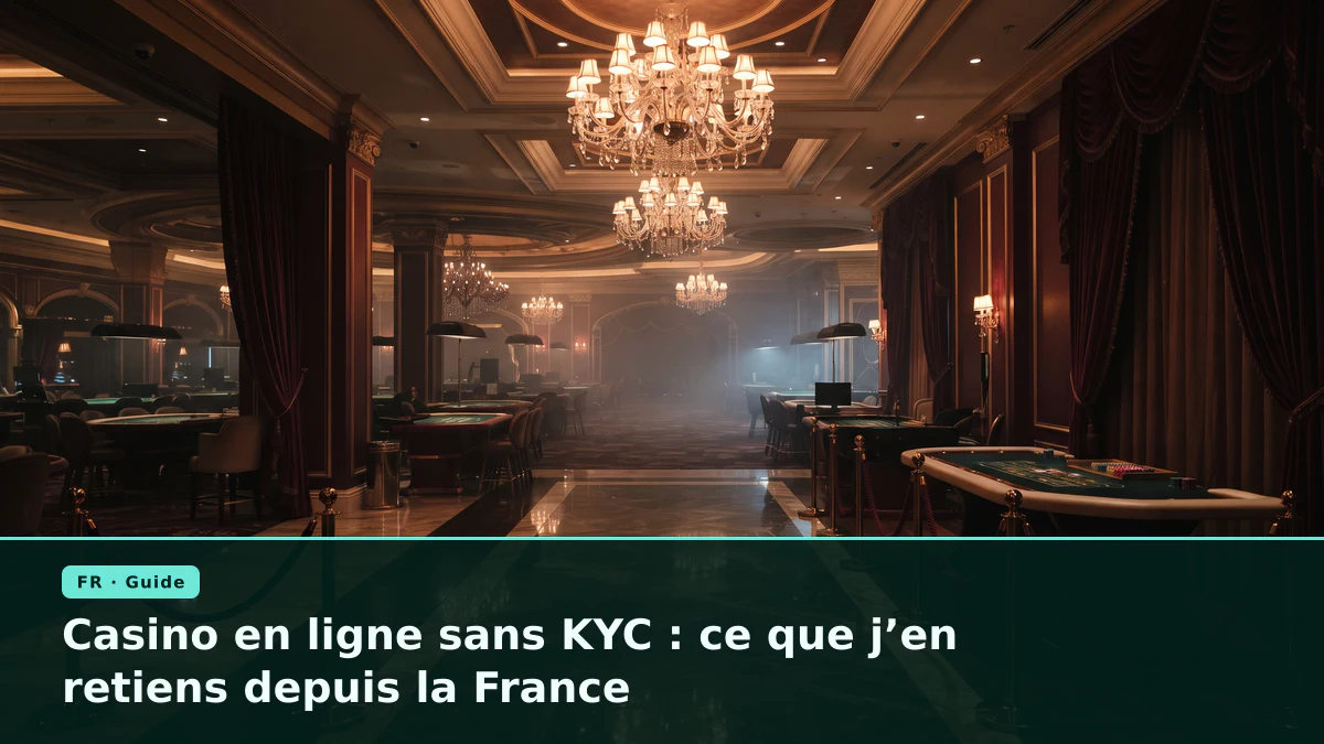 Casino en ligne sans KYC : ce que j’en retiens depuis la France
