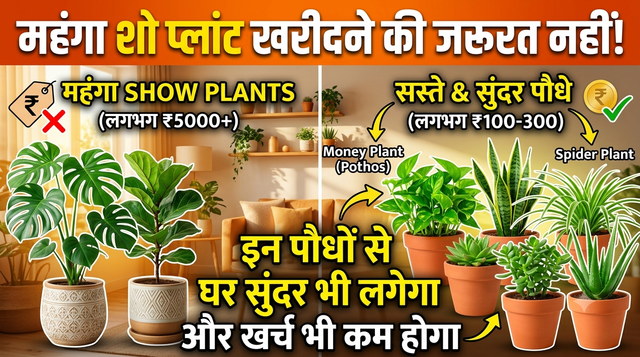 घर की सजावट के लिए हरे पौधे
