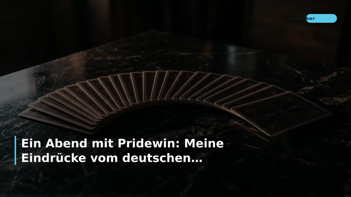 Ein Abend mit Pridewin: Meine Eindrücke vom deutschen Online-Glücksspiel