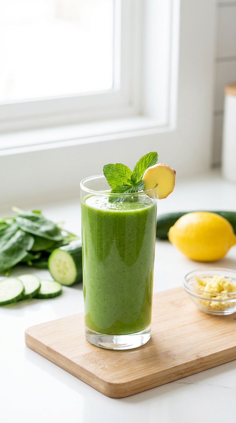 Green Ginger Zing — A Fast Gut Healing Smoothie